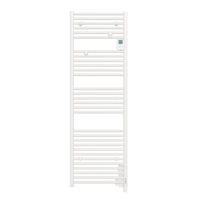 Handdoekradiator Elektrisch Dahlia Wit 1590x500mm 750 Watt digitale thermostaat programmeerbaar (RAL9016) Handdoekradiator Elektrisch Dahlia Wit 1590x500mm 750 Watt digitale thermostaat programmeerbaar (RAL9016)