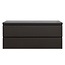 Wastafelonderkast Callisto Diamond 120x50x48cm Mat Grijs 2 Lades Softclose Greeploos Topblad Zonder Kraangat