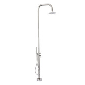 Buitendouche Set Eros Rond RVS 2 Greeps Mengkraan met Staafhanddouche