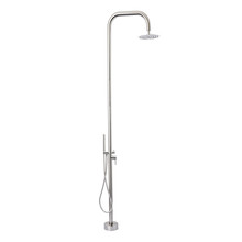 Buitendouche Set Eros Rond RVS 2 Greeps Mengkraan met Staafhanddouche