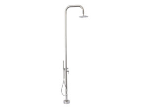 Buitendouche Set Eros Rond RVS 2 Greeps Mengkraan met Staafhanddouche
