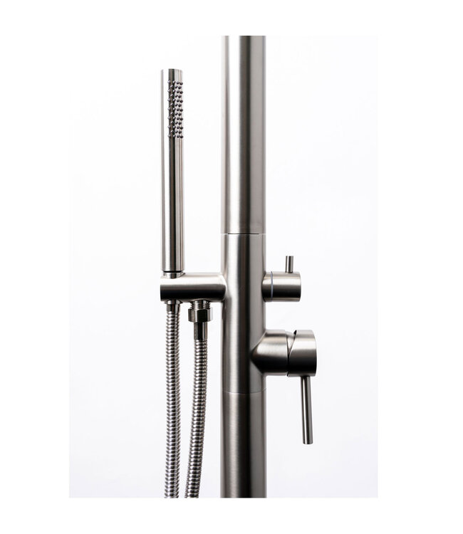 Buitendouche Set Eros Rond RVS 2 Greeps Mengkraan met Staafhanddouche