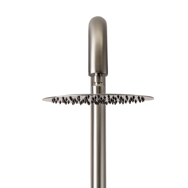 Buitendouche Set Eros Rond RVS 2 Greeps Mengkraan met Staafhanddouche