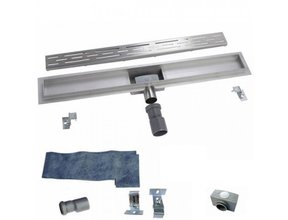 Douchegoot RVS FLENS 40 cm met Uitneembaar Sifon + uitneembaar haarfilter