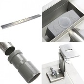 Douchegoot RVS FLENS 50 cm met Uitneembaar Sifon + uitneembaar haarfilter