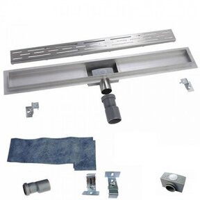 Douchegoot RVS FLENS 70 cm met Uitneembaar Sifon + uitneembaar haarfilter