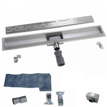 Douchegoot RVS FLENS 80 cm met Uitneembaar Sifon + uitneembaar haarfilter