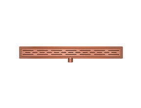 Douchegoot Geborsteld Koper FLENS 70 CM met Uitneembaar Sifon + uitneembaar haarfilter