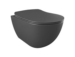 Hangtoilet Creavit Freedom Mat Antraciet ( Exclusief toiletbril )