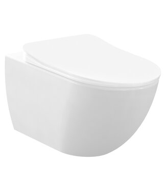 CREAVIT Hangtoilet Creavit Freedom Glans Wit met bidet ( Exclusief toiletbril )
