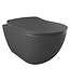 Hangtoilet Creavit Freedom Mat Zwart met bidet ( Exclusief toiletbril )