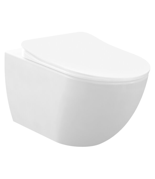 Hangtoilet Creavit Freedom Mat Zwart met bidet ( Exclusief toiletbril )