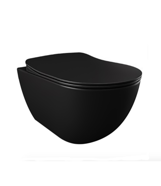 CREAVIT Hangtoilet Creavit Freedom Mat Zwart met bidet ( Exclusief toiletbril )