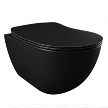 Hangtoilet Randloos Creavit Freedom Mat Zwart excl. wc-bril