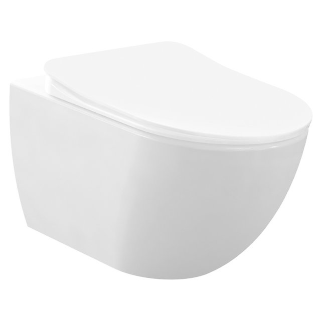 Hangtoilet Randloos Creavit Freedom Mat Cappuccino excl. wc-bril Hangtoilet Randloos Creavit Freedom Mat Cappuccino excl. wc-bril