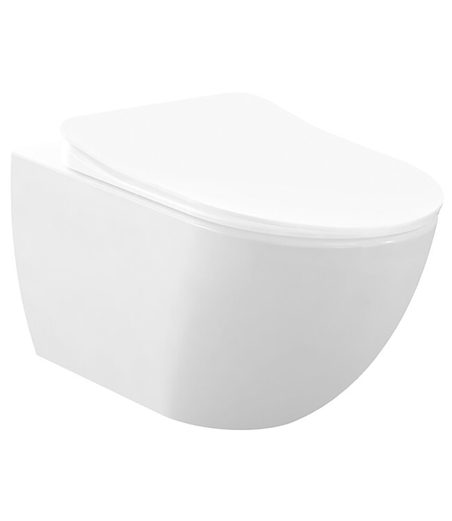 Hangtoilet Randloos Creavit Freedom Glans Wit excl. wc-bril