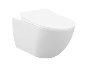 Hangtoilet Randloos Creavit Freedom Glans Wit excl. wc-bril