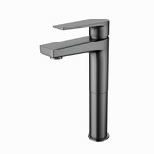 Wastafelkraan Mila Gun Metal Opbouw Hoog 1 Greeps Wastafelkraan Mila Gun Metal Opbouw Hoog 1 Greeps