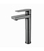 ALONI Wastafelkraan Mila Gun Metal Opbouw Hoog 1 Greeps