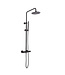 SANI-SUPPLY Opbouw regendouche set Effeze Mat Zwart 20cm rond hoofddouche op de hoogte verstelbaar