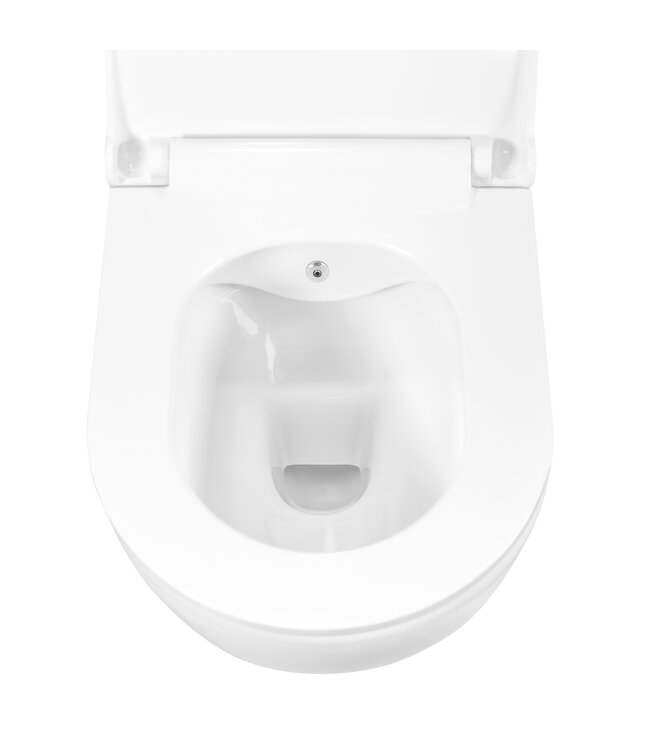 Compleet toiletset Geberit UP100 met Randloos bidet Hangtoilet Creavit Aloni Wit incl. Softclose toiletbril