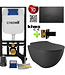 CREAVIT Toiletset Antraciet Mat Creavit Freedom compleet toiletset incl. wc bril softclose + inbouwreservoir + Drukplaat