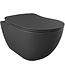 Toiletset Antraciet Mat Creavit Freedom compleet toiletset incl. wc bril softclose + inbouwreservoir + Drukplaat
