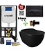 Toiletset Zwart Mat Randloos Creavit Freedom compleet toiletset incl. wc bril softclose + inbouwreservoir + Drukplaat