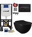 Toiletset Zwart Mat Randloos Creavit Freedom compleet toiletset incl. wc bril softclose + inbouwreservoir + Drukplaat
