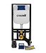 Toiletset Zwart Mat Randloos Creavit Freedom compleet toiletset incl. wc bril softclose + inbouwreservoir + Drukplaat