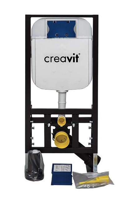 Toiletset Zwart Mat Randloos met bidet Creavit Freedom compleet toiletset incl. wc bril softclose + inbouwreservoir + Drukplaat Toiletset Zwart Mat Randloos met bidet Creavit Freedom compleet toiletset incl. wc bril softclose + inbouwreservoir + Drukplaat
