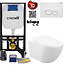 CREAVIT Toiletset Mat Wit Randloos met Bidet Creavit Freedom compleet toiletset incl. wc bril softclose + inbouwreservoir + Drukplaat