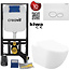 CREAVIT Toiletset Wit met Bidet Creavit Freedom compleet met wc bril softclose + inbouwreservoir + Drukplaat