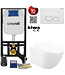 Toiletset Wit Randloos met Bidet Creavit Freedom compleet met wc bril softclose + inbouwreservoir + Drukplaat