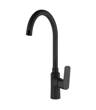 ALONI Keukenkraan Force Mat Zwart Aloni waterbesparend Keukenmengkraan