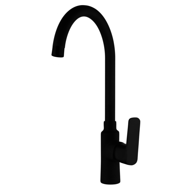 Keukenkraan Force Mat Zwart Aloni waterbesparend Keukenmengkraan