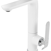 Keukenkraan Bloom Wit - Chroom Waterbesparend draaibaar uitloop