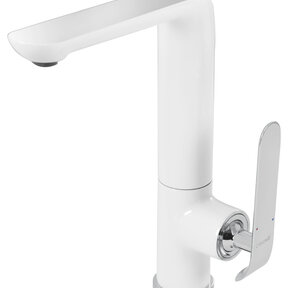 Keukenkraan Bloom Wit - Chroom Waterbesparend draaibaar uitloop