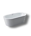 Vrijstaand bad Liberta Ovaal 170x80x60 cm Glasvezelversterkt Hoogwaardig Acryl Glans Wit met Badwaste en Overloop