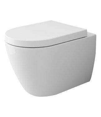 BOCCHI Hangtoilet Bocchi Jet-Flush Randloos Glans Wit incl. Toiletbril Softclose