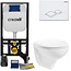 CREAVIT Inbouw toilet set Creavit Hangtoilet met Bidet Glans Wit compleet  met toiletbril softcloset