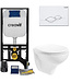 Inbouw toilet set Creavit Hangtoilet Glans Wit compleet  met toiletbril softcloset