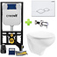 CREAVIT Inbouw toilet set Creavit Hangtoilet Glans Wit compleet met toiletbril softcloset