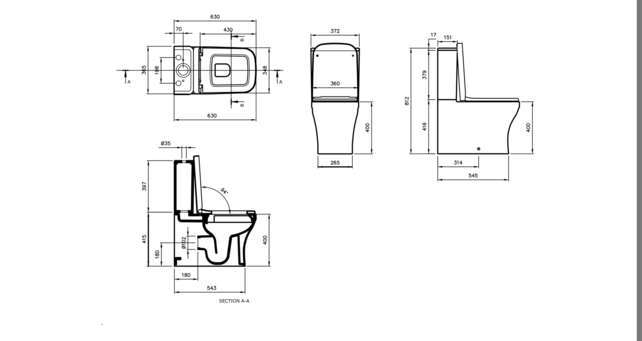 Bocchi Venezia Staand toilet Glans Wit (AO/PK) incl. Wc bril Bocchi Venezia Staand toilet Glans Wit (AO/PK) incl. Wc bril