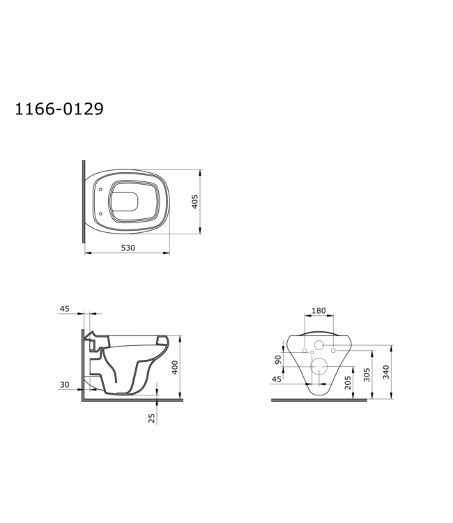 Hangend toilet Bocchi Fenice Glans manderijn Randloos ( excl. ) Toiletbril