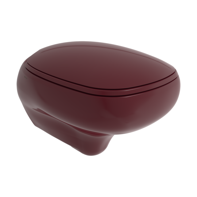 Hangend toilet Bocchi Fenice Bordeaux Rood Randloos ( excl. ) Toiletbril