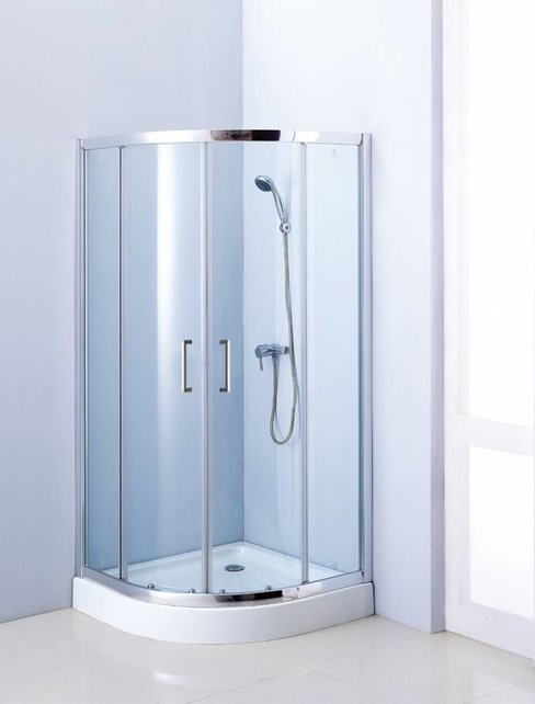 Douchecabine James Kwartrond 100x100x192cm Schuideuren 6mm veiligheidsglas