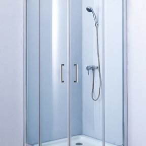 Douchecabine James Kwartrond 100x100x192cm Schuideuren 6mm veiligheidsglas