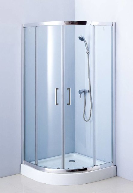 Douchecabine James Kwartrond 100x100x192cm Schuideuren 6mm veiligheidsglas