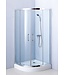 SANI-SUPPLY Douchecabine James Kwartrond 100x100x192cm Schuideuren 6mm veiligheidsglas